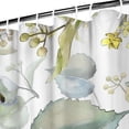 thumbnail image 3 of Shower Curtain Set with Snap-in,Watercolor Leaves on the Top (5) Shower Curtains Reusable Shower Liner,Aesthetic Neutral Polyester Curtains Liner,72x72Inch, 3 of 4