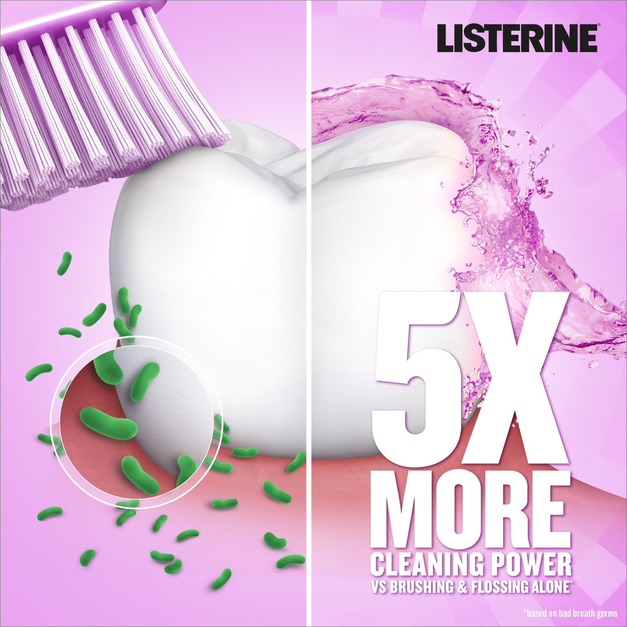 Listerine Total Care Alcohol-Free Mild Mouthwash/Mouth Rinse, Mild Mint, 1 L