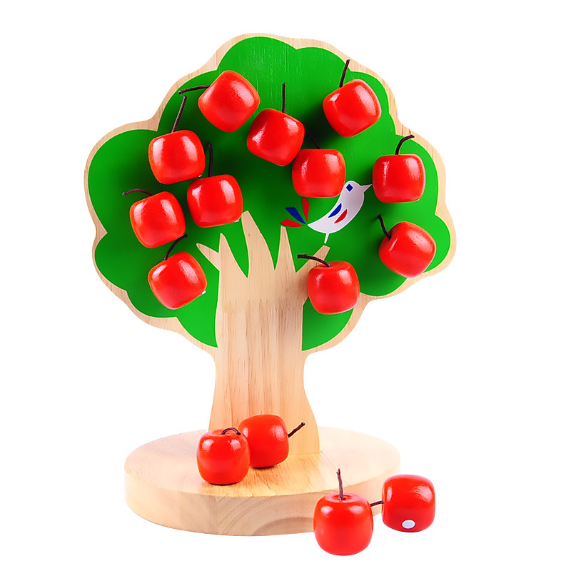 Montessori Wooden Apple Tree Math Early Learning Educational