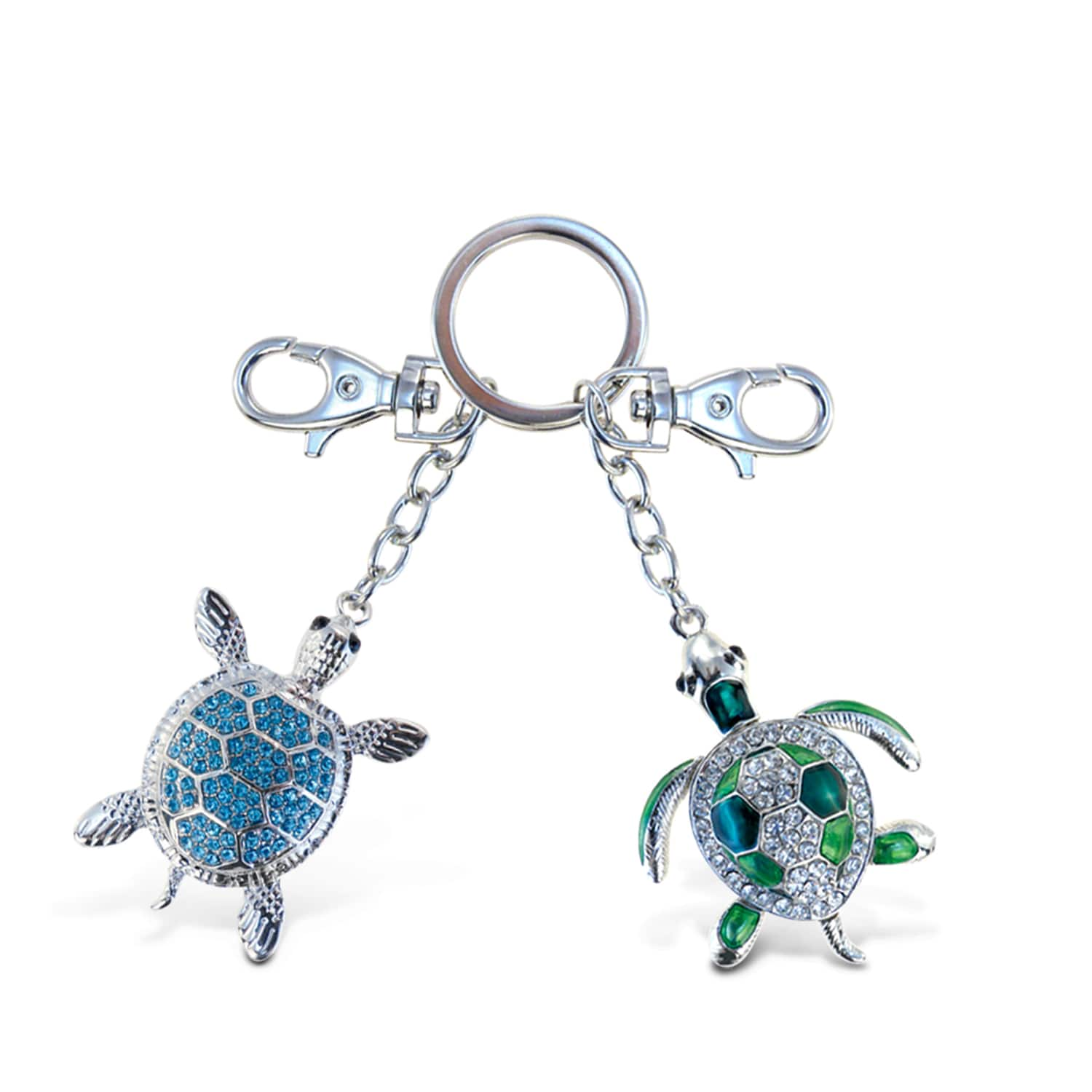 Puzzled Puzzled Green And Blue Sea Turtle Sparkling Charm Elegant Keychain Walmart Com Walmart Com