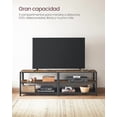 thumbnail image 4 of SONGMICS HOME Mueble de TV, Mesa de TV para Televisores de hasta 70 Pulgadas, Ancho 160 cm, Marco de Acero, con Estantes, para Salón, Dormitorio, Marrón Rústico y Negro LTV095B01, 4 of 6