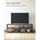 thumbnail image 4 of SONGMICS HOME Mueble de TV, Mesa de TV para Televisores de hasta 70 Pulgadas, Ancho 160 cm, Marco de Acero, con Estantes, para Salón, Dormitorio, Marrón Rústico y Negro LTV095B01, 4 of 6