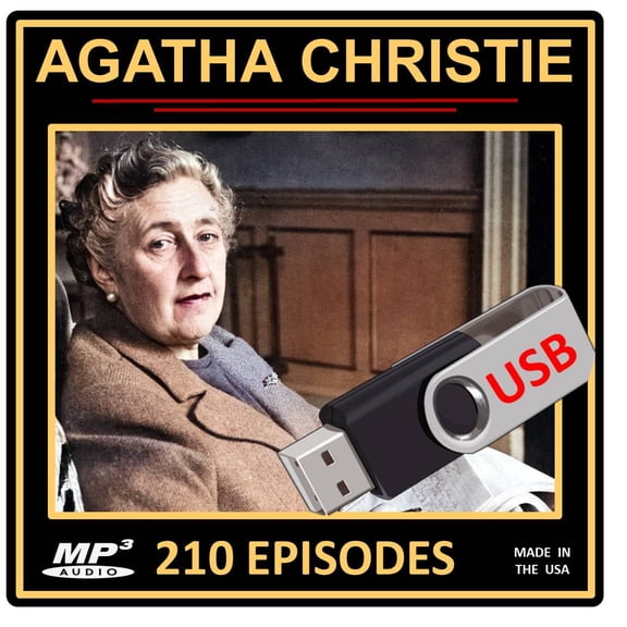 Agatha Christie Radio Series: 210 Episodes in MP3 (USB Flash Drive)