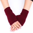 thumbnail image 4 of 2020 invierno cálido Color sólido guantes de punto sin dedos guantes de dedos expuestos mujeres mitones guante sin dedos al por mayor oso de fresa Hogar, 4 of 5