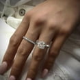 thumbnail image 2 of PERITANG 2pcs His and Hers Wedding Ring Sets Couples Engagement Rings Women and Men 925 Sterling Silver AAA Cubic Zirconia Versatile Street Accessories Oversized, 2 of 5
