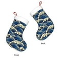 thumbnail image 3 of Bingfone Japanese Water Wave Print Personalized Christmas Stocking - Snowman Design Large 18 inch,Family Holiday Season Decor, 3 of 7