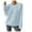 Light Blue, variant on Buigttklop Women'S Casual Sweaters Long Sleeve Sweaters Soft Loose Fit Cable Knit Pullover Crewneck Tunic Sweater Tops,S-2Xl
