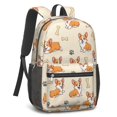 thumbnail image 2 of Corgi and Bone Beige Pattern 17" School Backpacks for Teens,Waterproof Oxford Fabric,S-Shape Padded Straps for School,Travel,Hiking,Camping, 2 of 6