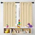 thumbnail image 5 of Blackout Kids Curtains,Yellow and White Checkerboard Pattern Childrens Insulated Curtains Set Of 2,Bedroom Essentials,Toddler Room Decor 42"x54", 5 of 5