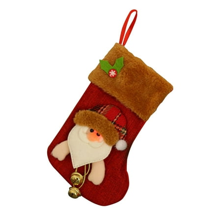 

Christmas Ornaments With Lights Tree Pendant LED Glowing Christmas Socks Gift Bag Candy Bag