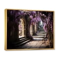 thumbnail image 2 of Designart "Japon Art violet Wisteria Archway I" Japanese Floater Framed Wall Art Print, 2 of 7