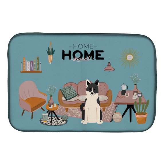 Russo-European Laika Spitz Sweet Home Dish Drying Mat
