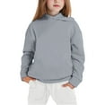 thumbnail image 4 of Byoo Little Girls Solid Casual Hoodie Kids Unisex Pullover Hooded Sweatshirt with Pocket, 4 of 7