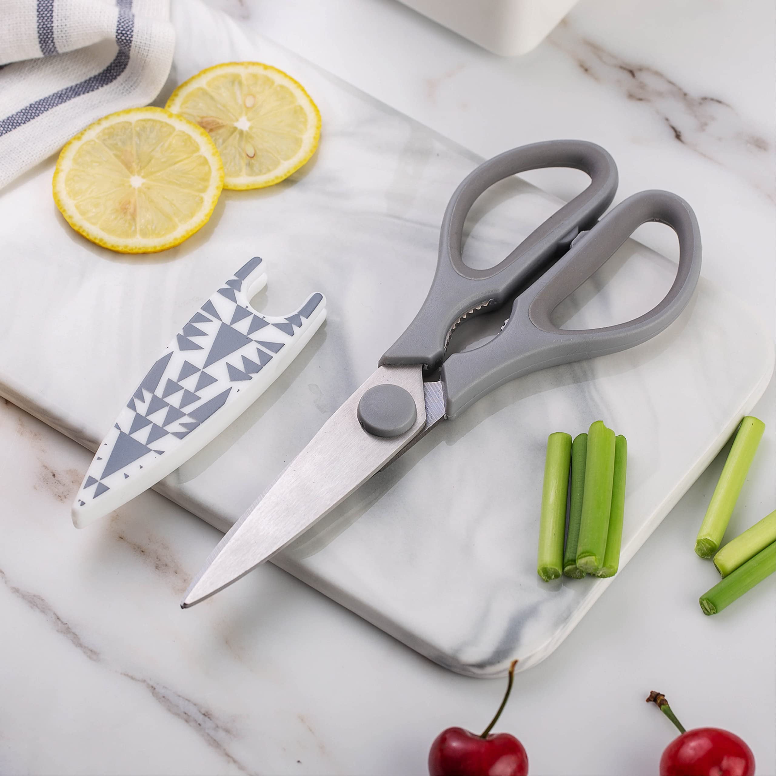 Chicago Cutlery 2-Pack Soft Grip Kitchen Scissors Shears With Bottle  Opener, All Purpose Stainless Steel Utility Scissors, For Everyday Kitchen  Office