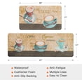 thumbnail image 6 of Coffee Theme Kitchen Rug Set 2 Pieces, Cushioned Anti-Fatigue Kitchen Floor Mats Waterproof Easy to Clean Comfort Standing Kitchen Mat Set (Beige), 6 of 6