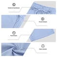 thumbnail image 6 of VBTAPA Mens 2 Piece Cotton Linen Outfits Summer Beach Matching Sets Short Sleeve Button Down Shirts and Shorts Set with Pockets Light Blue XXXL, 6 of 6
