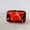 Red, variant on Clear Hard Shell Cosmetic Bag, Ins Semi-transparent PVC Totes Pouch, Travel Suitcase Shape Purse Clutch, Mini Hard Box Makeup Toiletry Organizer, Travel Essentials Bag