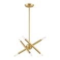 thumbnail image 1 of Livex Lighting Soho Mini Chandelier 6-Light 13" Satin Brass 46773-12 Ceiling Light, 1 of 4