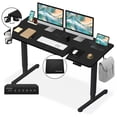 thumbnail image 1 of MotionGrey Standing Desk Height Adjustable Electric Motor Sit-to-Stand Desk Computer for Home and Office - Black Frame (55x24 Tabletop Included), 1 of 8