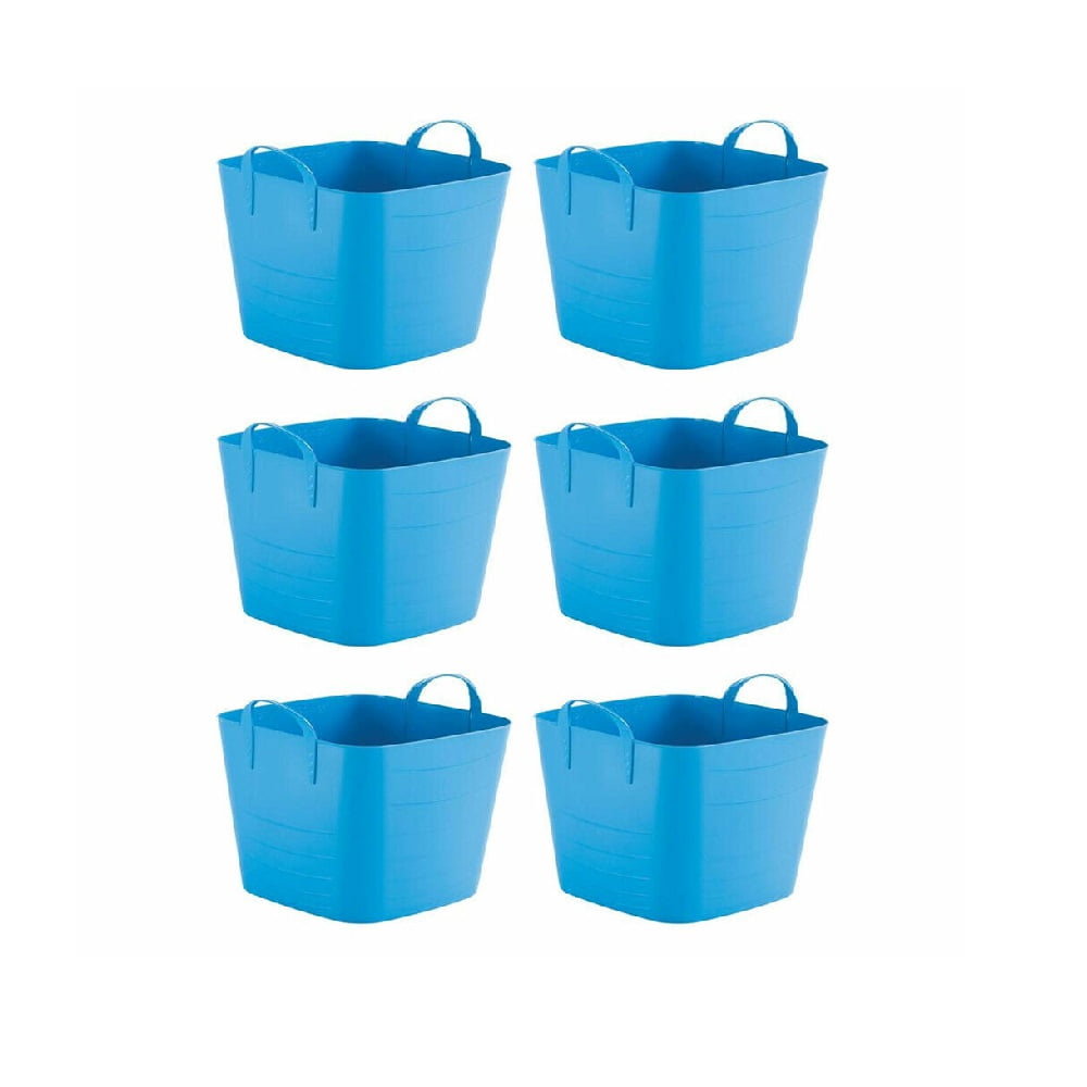 Tub Basket Gallon Plastic Storage Tote Bin with Handles 6