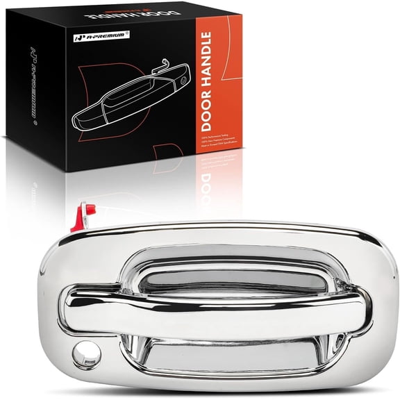 A-Premium - Front Passenger Side Exterior Door Handle with Keyhole - Compatible with Chevy & GMC Models - Silverado 1500 2500 3500, Sierra, Tahoe, Avalanche, Suburban - 1999-2007 - Replace# 15034986