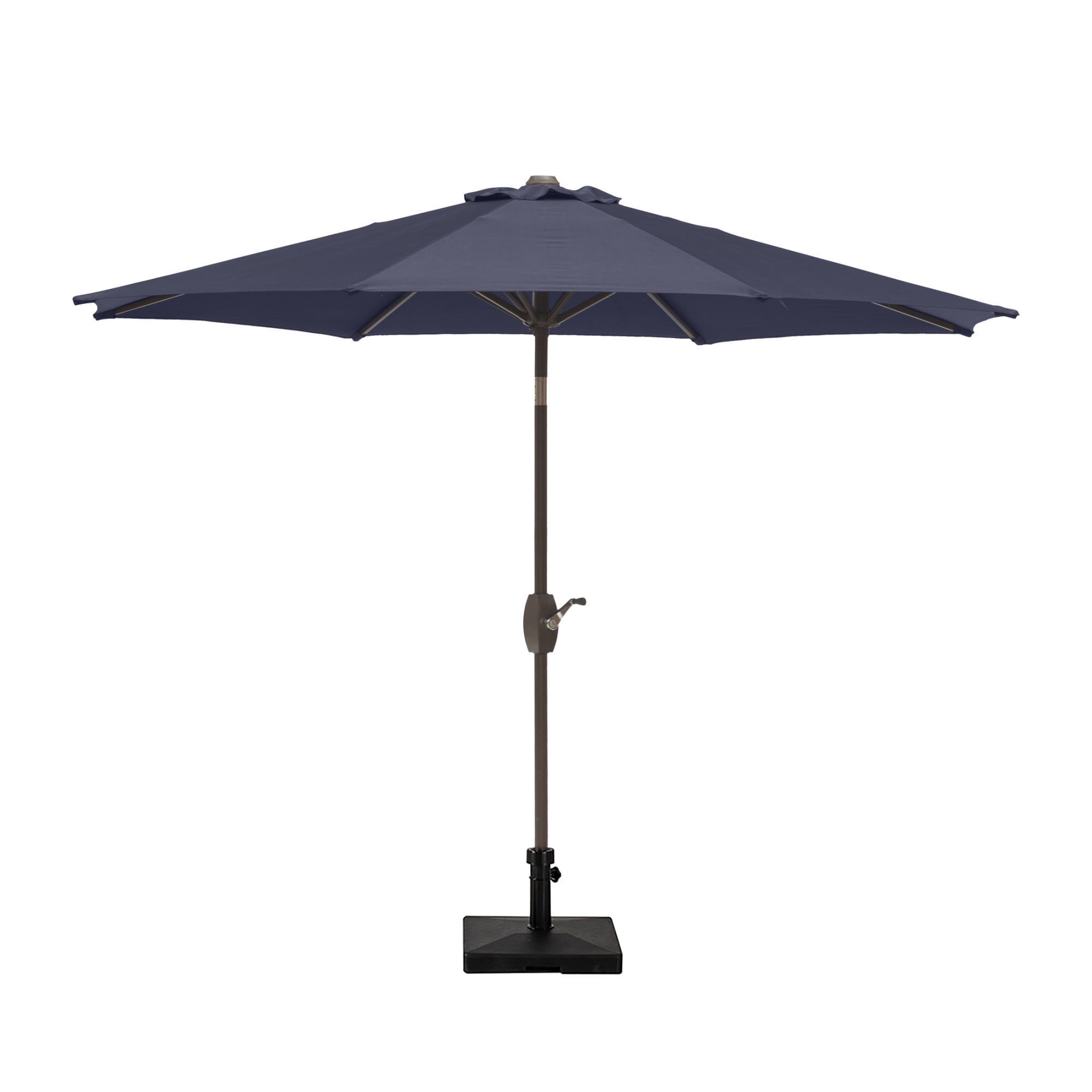 9 Ft Outdoor Patio Market Table Umbrella with Square Concrete Base ...
