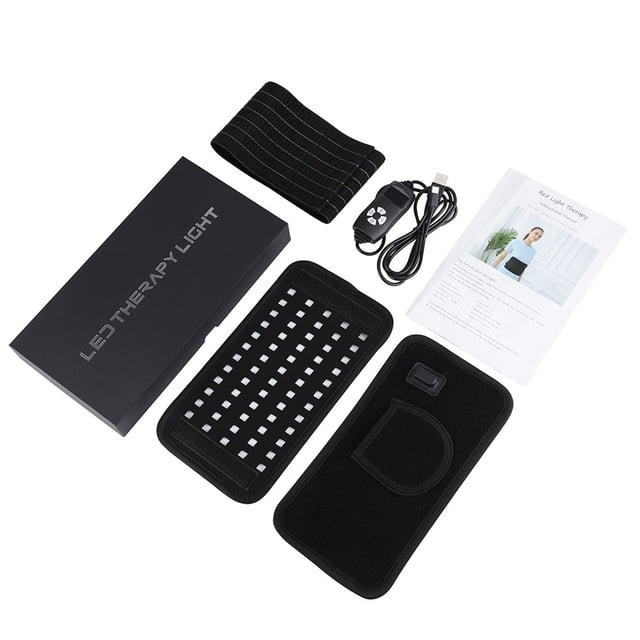Esterilla de belleza con compresas calientes y luz LED, cinturón calefactor de fototerapia infrarroja