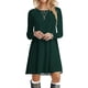 thumbnail image 2 of Gibobby Vestido Casual para Mujer Vestido de camiseta de manga larga para mujer Vestido casual de swing sólido(Verde,M), 2 of 5