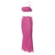 thumbnail image 2 of SAYOO Conjunto de dos piezas para mujer, correas oblicuas para los hombros, tops de tubo sin mangas de color sólido, falda larga elástica a juego SAYOO Moda, 2 of 4