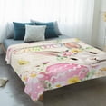thumbnail image 4 of Happy Easter Blanket Soft Cozy Warm Throw Blanket for Couch, Plush Fuzzy Flannel Fleece Blankets for Sofa, Spring Farmhouse Easter Bunny Eggs Floral Bed Blankets Lightweight Gifts for Women, 40"x60", 4 of 9
