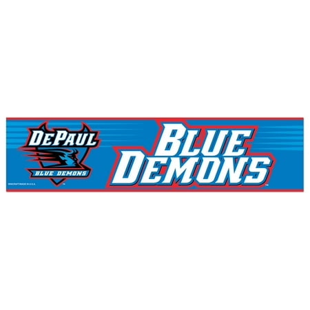 3 Inch Tubular Bumpers - DePaul Blue Demons Official NCAA 12 inch x 3 inch Bumper Sticker by Wincraft