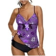 thumbnail image 1 of Traje de Baño de Dos Piezas para las Mujeres Impresión Conservadora Strappy Back Set Traje de Baño, Control Del Vientre Conjunto de Dos Piezas para las Mujeres, 1 of 2