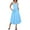Sky Blue, variant on Women's Sleeveless A-Line Midi Dress with Pockets, Casual Square Neck Fit and Flare Summer Graduation Dress