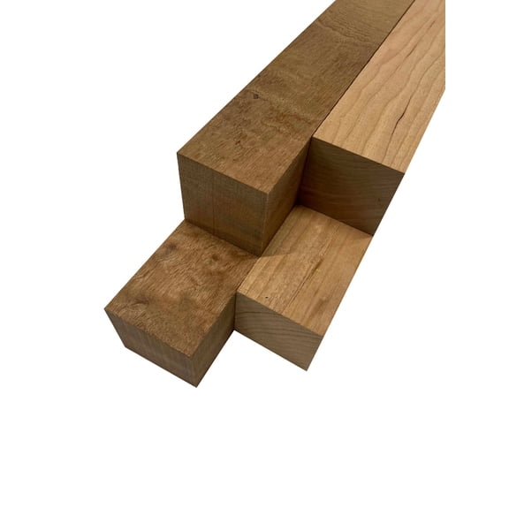 Turning Blanks Combo 2" x 2" (4 Piece ) - Sapele, Cherry | Turning Wood