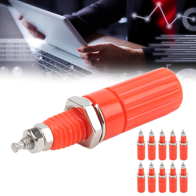 Jack 10 Uds M3 Terminal 4mm Conector Tipo Banana Tornillo Panel Jack Terminal Enchufe Para Equipos Electrónicos