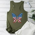 thumbnail image 4 of American Flag Tank Tops for Women Red White and Blue Womens Tank Top Memorial Day Womens Tank Womens American Flag Top Women Casual Sleeveless Printed Herringbone with Breathable Round Neck Top, 4 of 5
