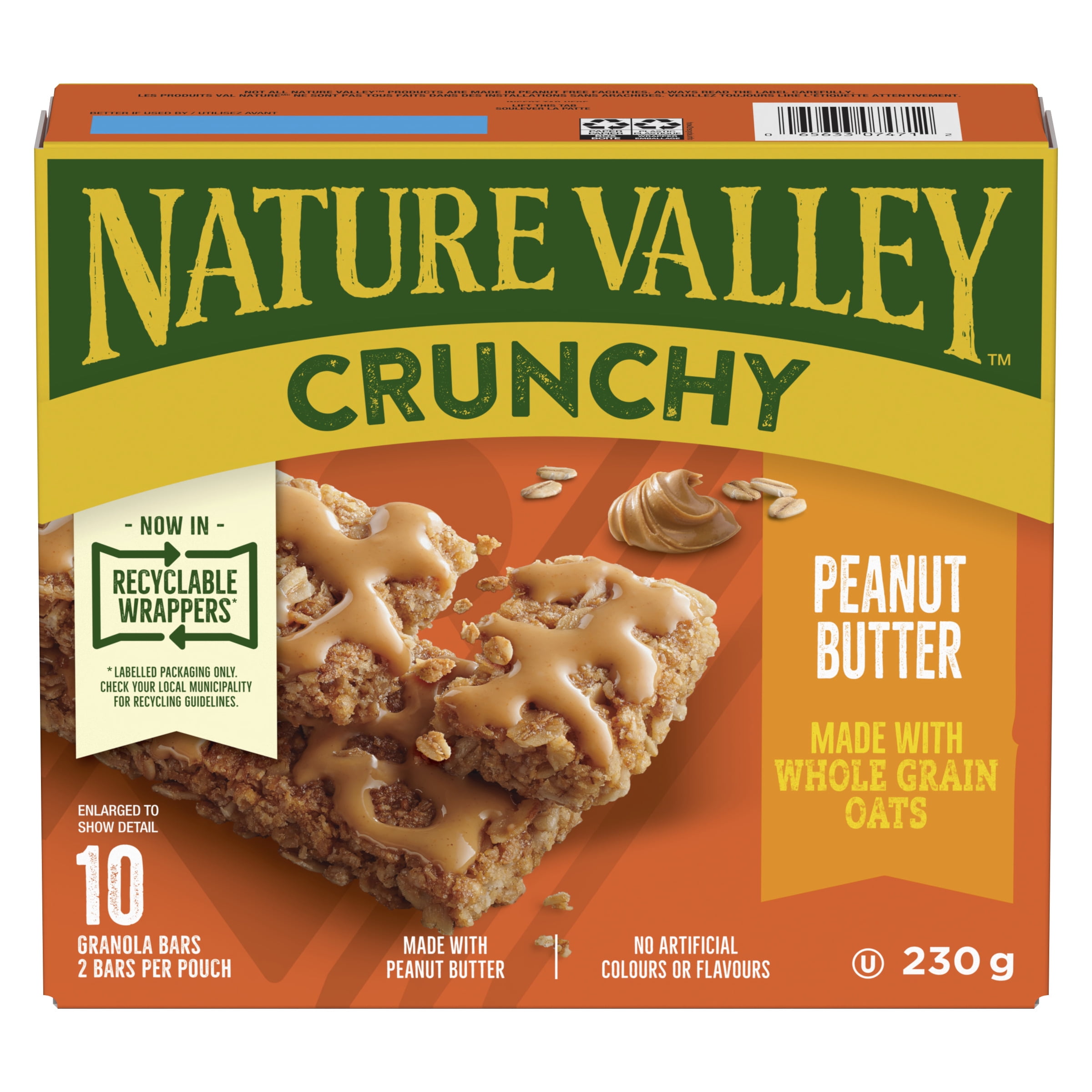Nature Valley Crunchy Granola Bars, Peanut Butter, 5 pouches x 46 g, 230 g