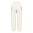 thumbnail image 5 of SwiftWear ​Women's Solid Color Elastic Waist Pants with Pockets | Linen-Like Texture Lounge Pants | Casual Everyday Lightweight Trousers (Sizes S-2XL)​​, 5 of 6