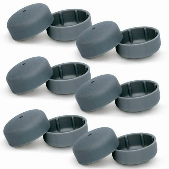 12 PCS Top Glides Walker Glide Covers for Rubber Walker Tips (sold separately) - 6 Pairs (Gray)