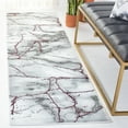 thumbnail image 2 of SAFAVIEH Craft Paul Abstract Runner Rug, Grey/Wine, 2'3" x 12', 2 of 10
