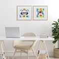 thumbnail image 2 of Rainbow Retro Gaming Phrases 2 Piece Birch Framed Print Under Glass Set, design by Kim Allen, 2 of 9