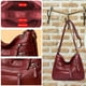 thumbnail image 3 of Bolso bandolera para mujer con doble cremallera | Bolso bandolera de piel vegana de gran capacidad | Correa ajustable para la escuela y viajes | Bolsa organizadora de maquillaje en negro, marrón,, 3 of 6