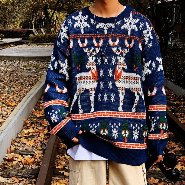 Suéter de estilo étnico de moda nacional de otoño e invierno, camisa de punto retro japonesa para hombre, camisa básica holgada para pareja
