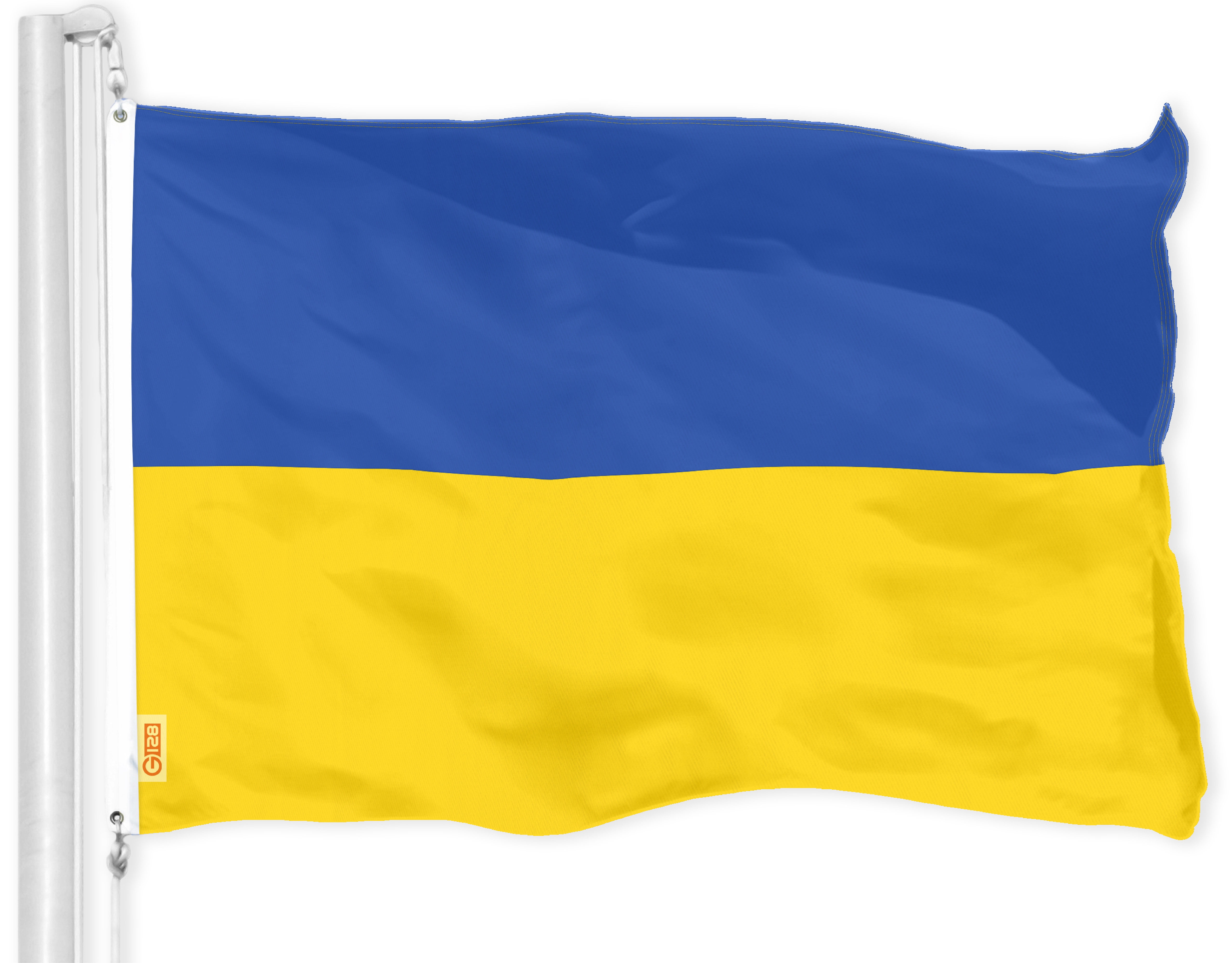 G128 USA American Flag & Ukraine Ukrainian Flag 3x5FT Printed 150D Polyester