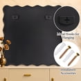 thumbnail image 6 of TEWLOSS 36" Square Wavy Wall Mirror Decorative Wall Mirror Black Aluminum Alloy Framed, 6 of 7