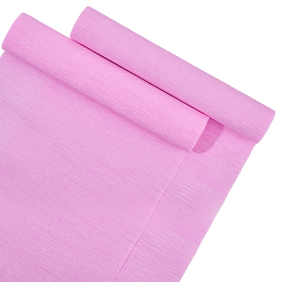 2 Rolls Crepe Paper 164Ft x 9.8In Pink DIY Flower Making Craft Party Tissue Streamer Decorations Wedding Handmade