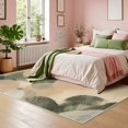 thumbnail image 2 of Conrad's Limited Collections 4x6 Area Rug - Non Slip Indoor Area Rug - Ivory and Green Paint Strokes, 2 of 5