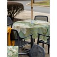 thumbnail image 5 of Outdoor Tablecloths with Umbrella Hole & Zipper, Country Flowers 60x60 Inch Square Tablecloths, Green Magnolia Flowers Rustic Botanical Waterproof Table Cloth, Patio/Pool/Picnic Table Covers, 5 of 8