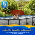 thumbnail image 4 of Blue Wave Montilla 12-ft x 24-ft Oval 52-in Deep Above Ground Swimming Pool 6in Top Rail Metal Wall Swimming Pool Package, 4 of 7