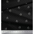 thumbnail image 2 of Soimoi Black Cotton Duck Fabric Berries & Dots Print Fabric by the Yard 42 Inch Wide, 2 of 3